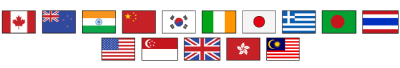 Telsim eSIM Australia's Unlimited Calls & Texts with eSIM Prepaid Plans to 15 different countries including Canada, Australia, India, China, South Korea, Ireland, Indonesia, Bangladesh, Germany, Thailand, USA, Singapore, United Kingdom, Hong Kong and Pakistan, represented with flags